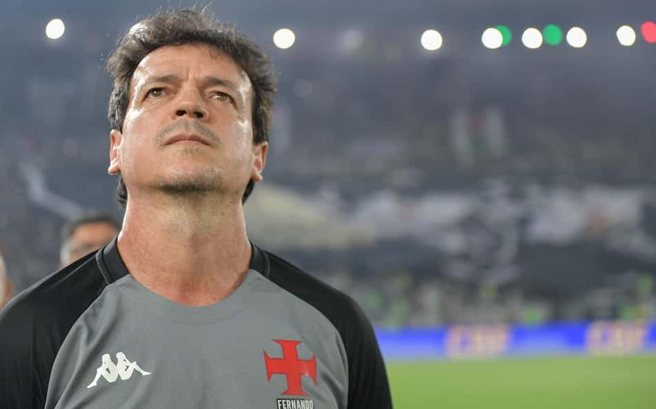 Fernando Diniz em Fluminense x Vasco pela semifinal da Copa do Brasil