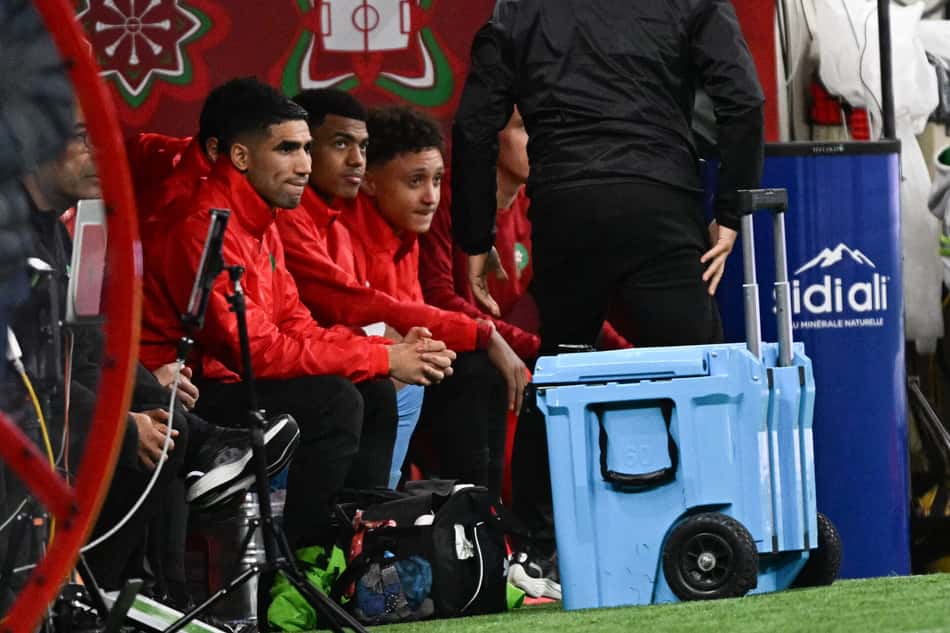 Hakimi não saiu do banco de reservas no jogo entre Marrocos e Mali