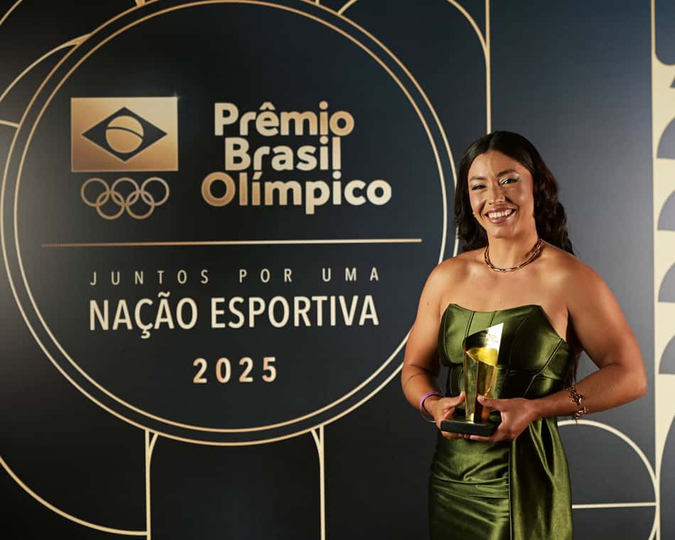 Ana Sátila, vencedora na categoria melhor da modalidade Canoagem no Prêmio Brasil Olímpico 2025 (Foto: Alexandre Loureiro/COB)