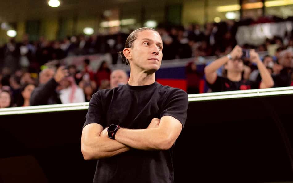 Técnico do Flamengo, Filipe Luís durante a final do Mundial contra o PSG