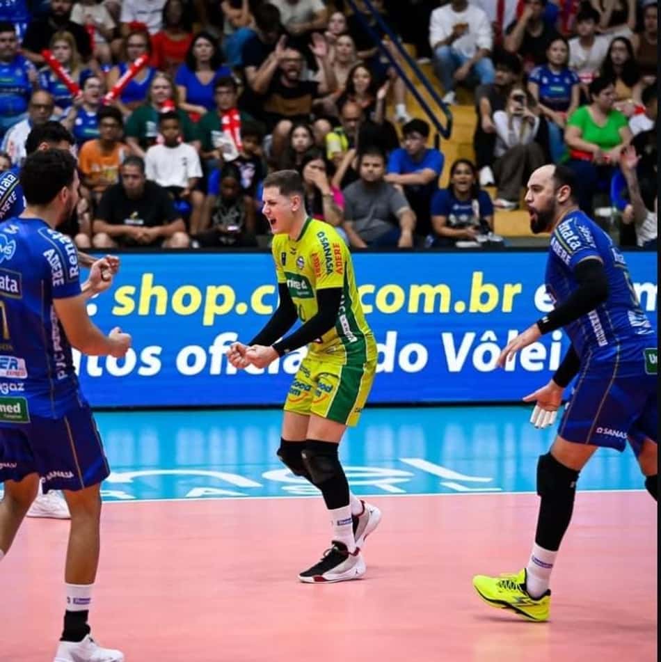 Matheus Bandini durante Superliga Masculina 2025/26 (Foto: Pedro Teixeira/Vôlei Renata)