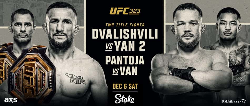 Card oficial do UFC 323 (Foto: Divulgação/UFC)