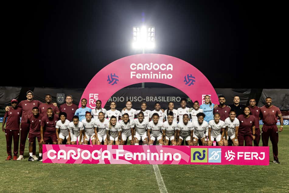 Time de futebol feminino do Fluminense no Carioca de 2025 (Foto: Marina Garcia/FFC)