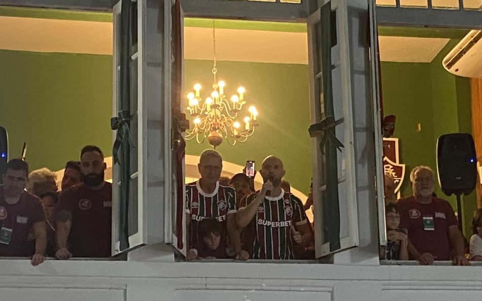 Chapa de Mattheus Montenegro comemora vitória nas eleições do Fluminense (Foto: Pedro Brandão/ Lance!)