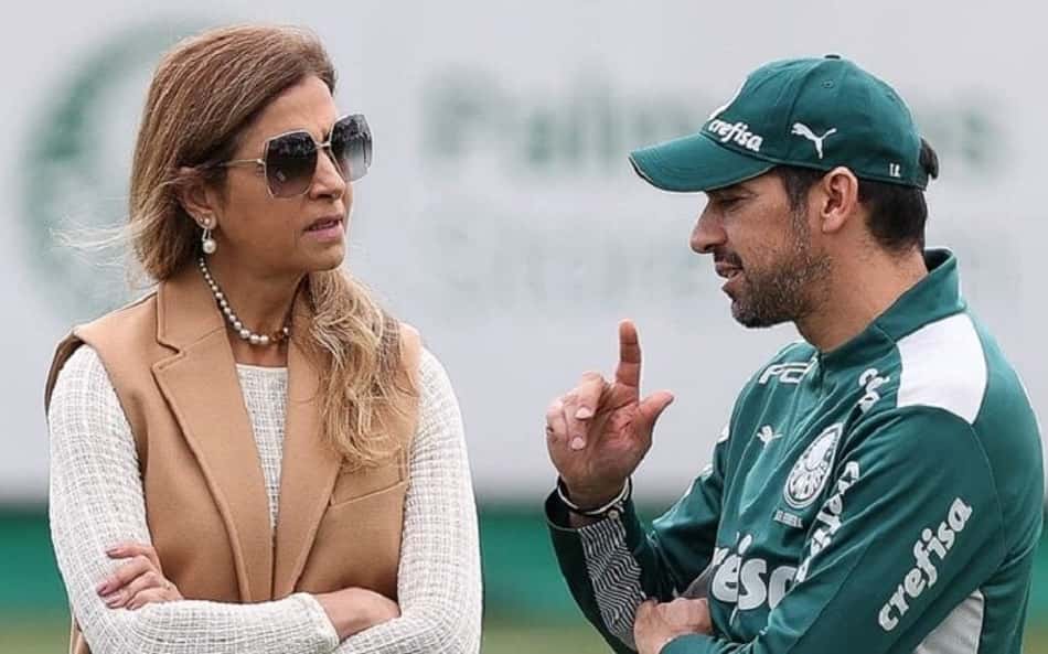 Leila Pereira e Abel Ferreira - Treino Palmeiras