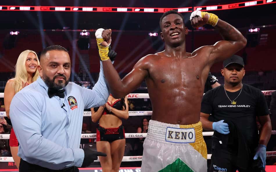Keno Marley derrota Diarra Davis Jr em estreia no boxe profissional (Foto: Ed Mulholland/Getty Images for Netflix/AFP)