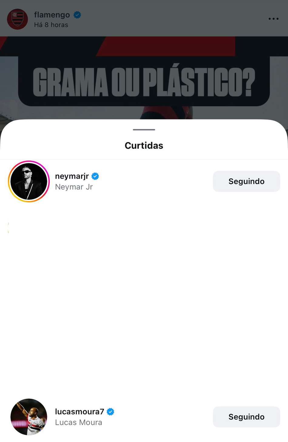 neymar lucas moura Flamengo gramado sintético