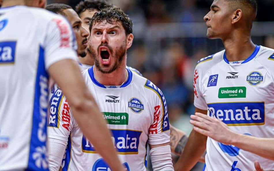 Campinas venceu o jogo 1 da final do Paulista de vôlei masculino (Foto: Divulgação/ Vôlei Renata)