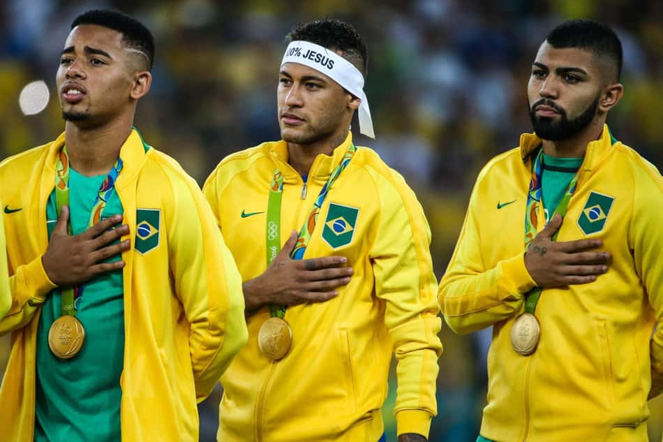 Gabigol e Neymar foram campeões olímpicos em 2016 com a Seleção Brasileira. (Foto: Glaucon Fernandes/Agência Eleven/Gazeta Press)