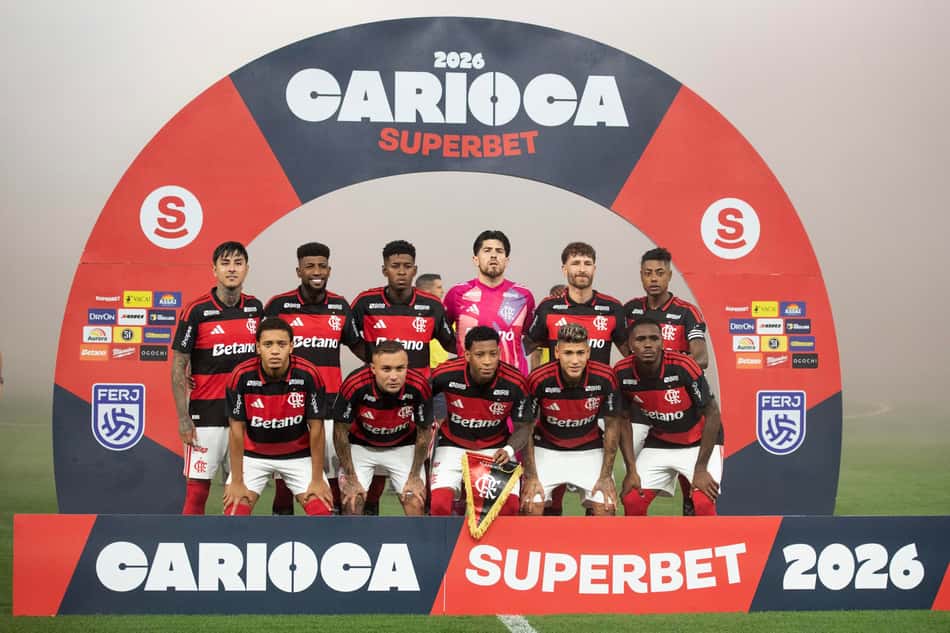 Time do Flamengo antes de enfrentar o Vasco (Foto: DELMIRO DOS SANTOS JUNIOR/MOCHILA PRESS)