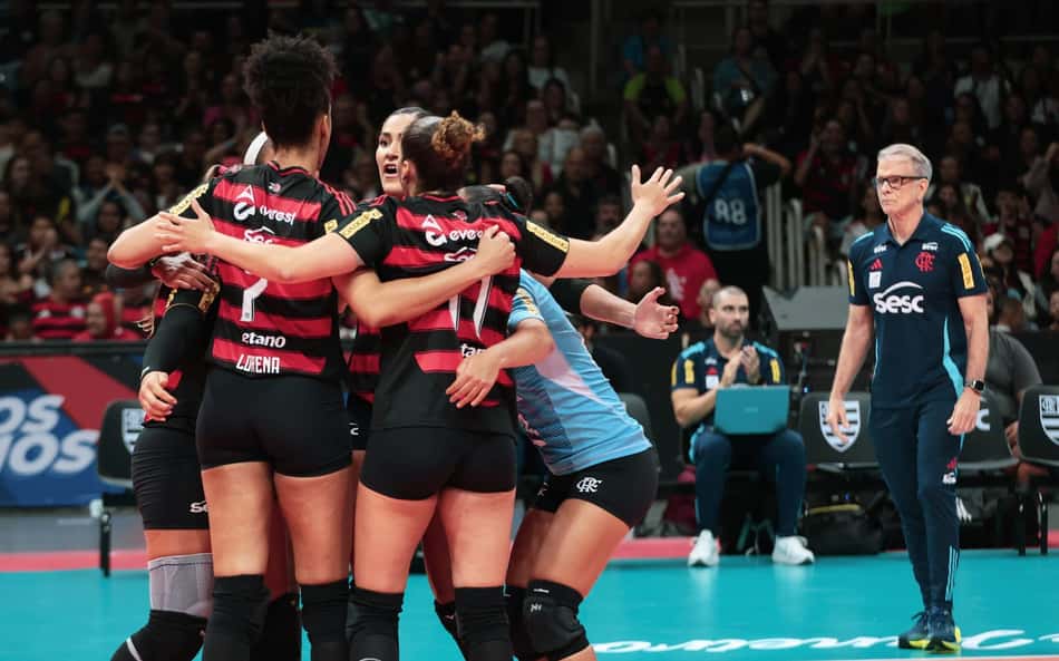 Flamengo vence Praia Clube no Maracanãzinho, pela Superliga (Foto: Mariana Sá/ Flamengo)