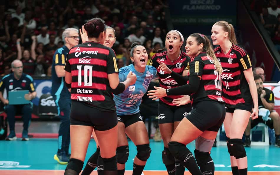 Flamengo vence Praia Clube no Maracanãzinho, pela Superliga (Foto: Mariana Sá/ Flamengo)