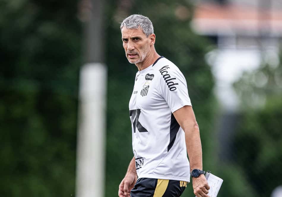 A equipe de Juan Pablo Vojvoda se prepara para o clássico contra o Palmeiras (Foto: Raul Baretta/ Santos FC)