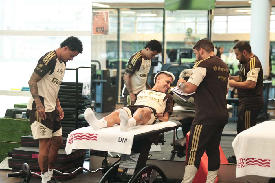 Jogadores do Flamengo se reapresentame iniciam preparação para a Supercopa do Brasil (Foto: Gilvan de Souza/Flamengo)