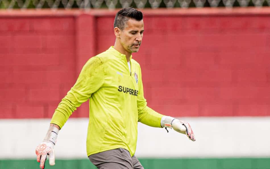 Fábio em treino do Fluminense (Foto: Marina Garcia/ Fluminense FC)