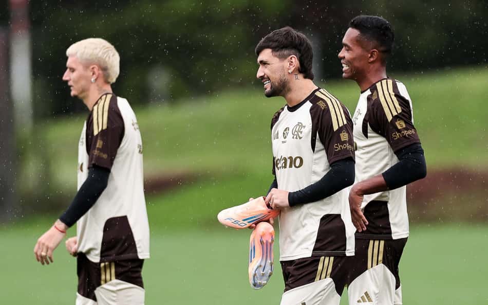 Arrascaeta durante treino do Flamengo (Foto: Gilvan de Souza/Flamengo)