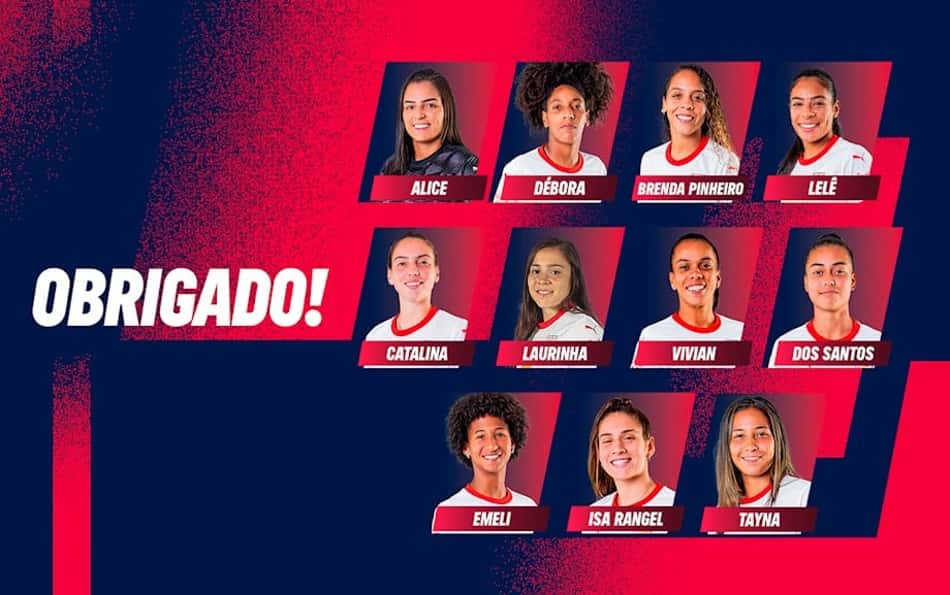 Lista de atletas que deixam o Red Bull Bragantino. (Foto: RBB/Divulgação)
