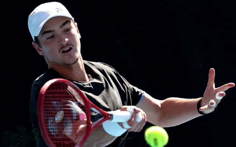 João Fonseca em treino no Australian Open
