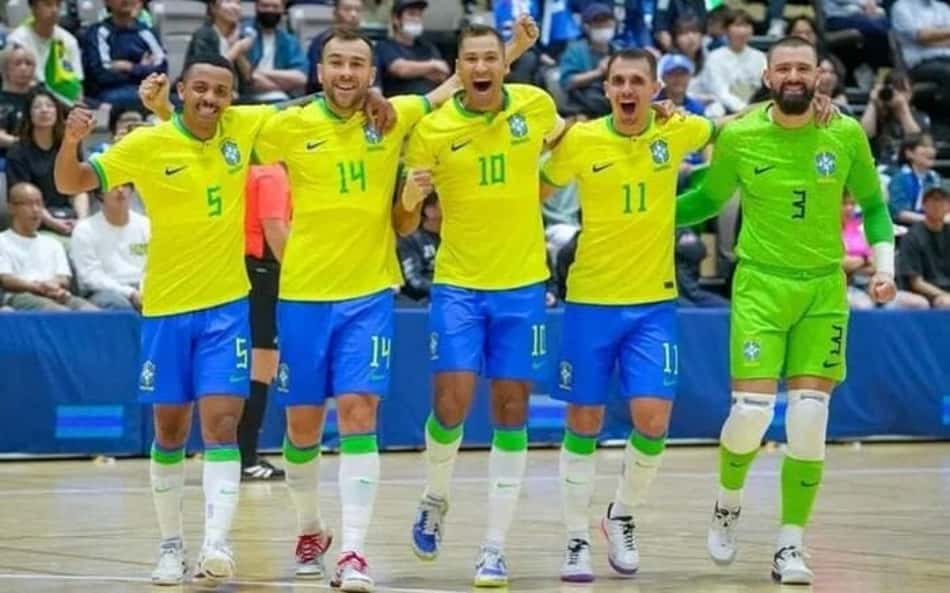Brasil a última Copa América de futsal, em 2024 (Foto: Jo Marcone)