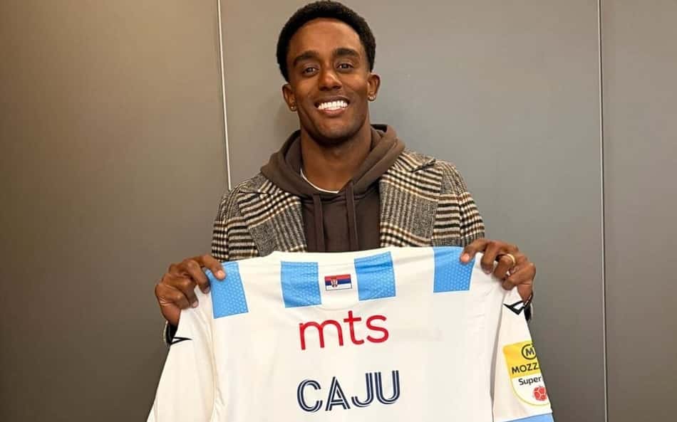 Caju vestirá a camisa 13 do Spartak Subotica, da Sérvia
