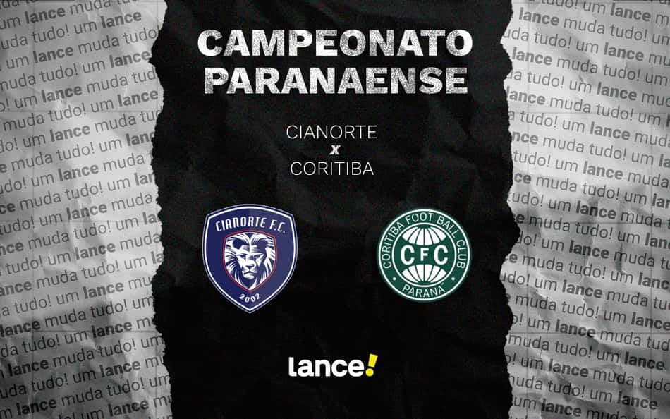 Cianorte x Coritiba: onde assistir ao vivo, horário e escalações do Campeonato Paranaense 2026