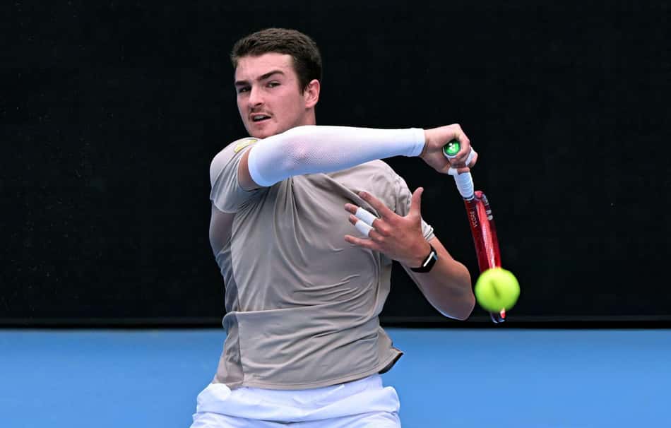João Fonseca em treino no Australian Open (Divulgação)