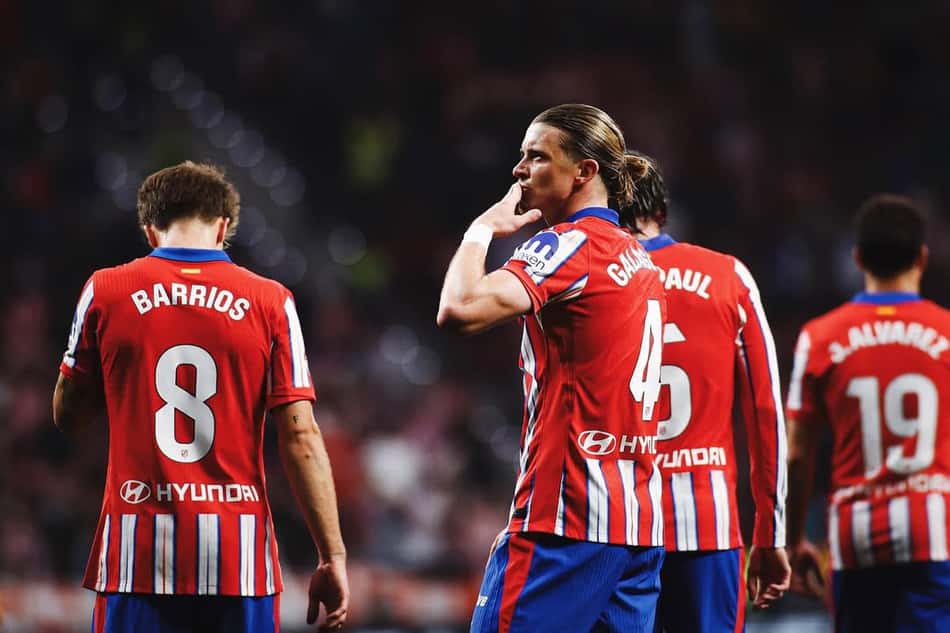 Gallagher em ação no Atlético de Madrid (Foto: Reprodução/Instagram)