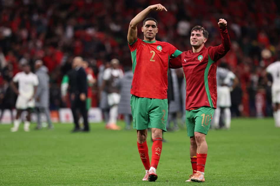Hakimi e Brahim Díaz celebram classificação de Marrocos à final da Copa Africana de Nações