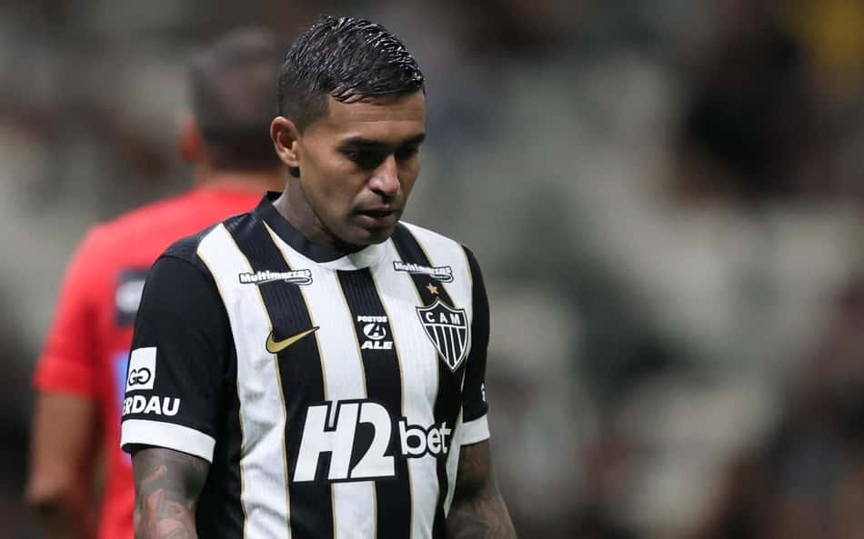 Junior Alonso, do Atlético-MG, em partida contra o Palmeiras no Brasileirão (Foto: Gilson Lobo/AGIF/GazetaPress)