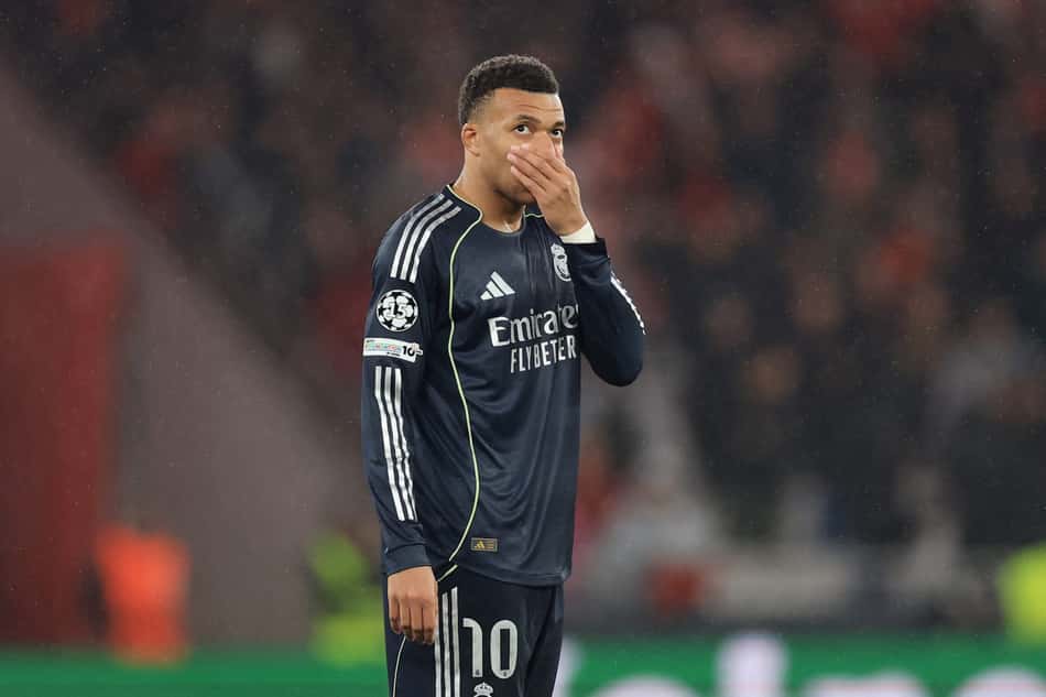 Mbappé lamenta gol do Benfica contra o Real Madrid na Champions League