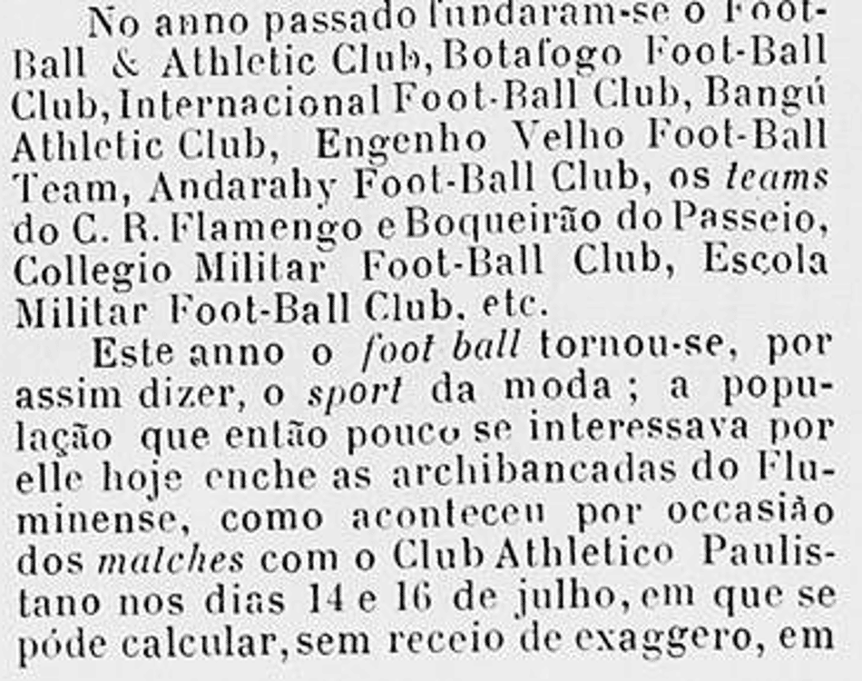 Trecho de uma página da Revista da Semana, em 1905 (Foto: Reprodução)