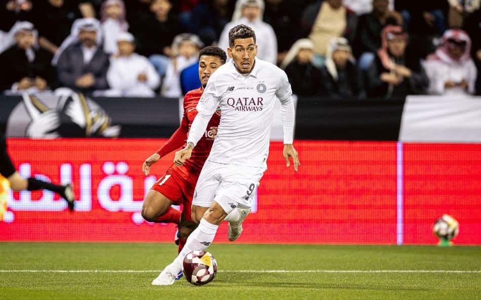 Com dois gols de Firmino, Al-Sadd é campeão da Supertaça do Catar