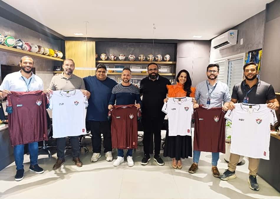 Reunião de anúncio da parceria entre Fluminense de Feira e Jequié (Foto: divulgação / FBF)