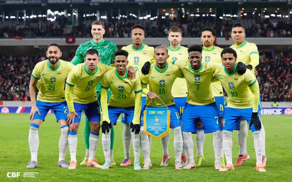Seleção Brasileira perfilada para encarar a Tunísia em amistoso da Data Fifa