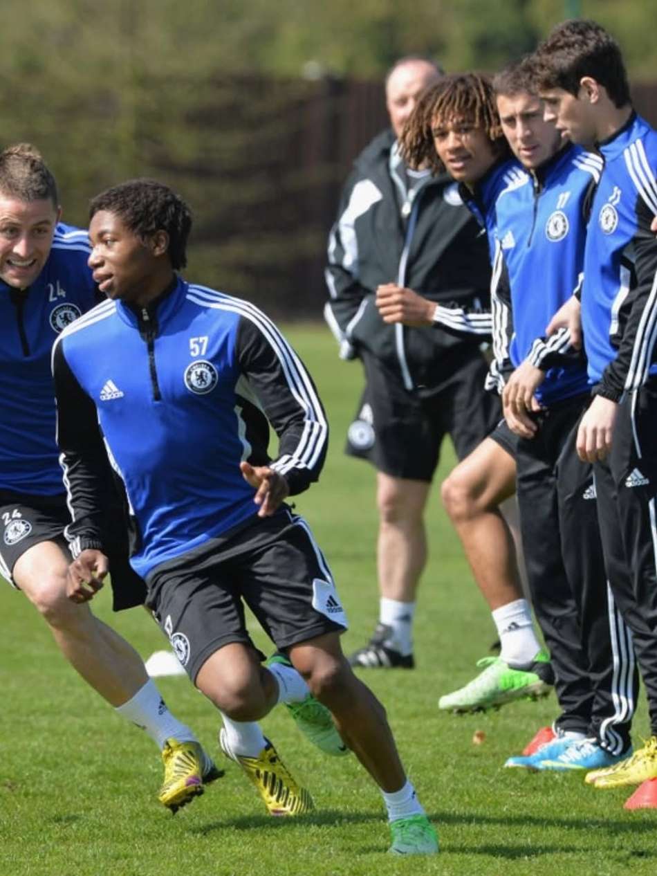 Lamisha Musonda no treinamento pelo Chelsea (Foto: Reprodução Instagram/@lamishamusonda)