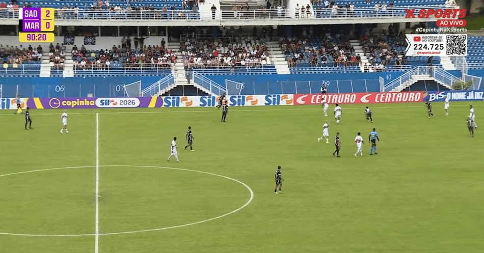 Torcida do São Paulo protesta contra Julio Casares em jogo da Copinha