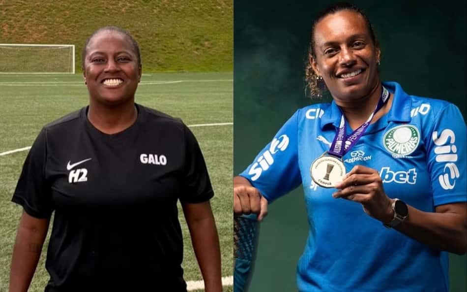 Fabi Guedes (à esquerda) e Rosana Augusto (à direita) treinam equipes do Brasileirão Feminino. (Foto: reprodução/internet)
