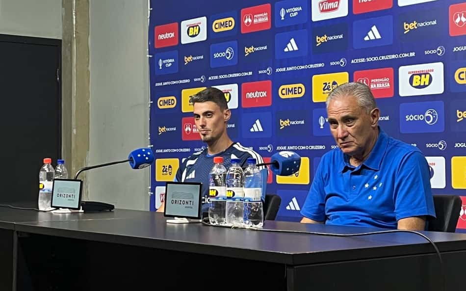 Tite e Matheus Bacchi (Foto: Eduardo Statuti/Lance!)