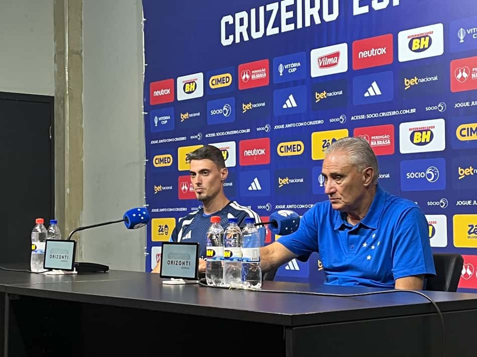 Tite e Matheus Bacci (Foto: Eduardo Statuti/Lance!)