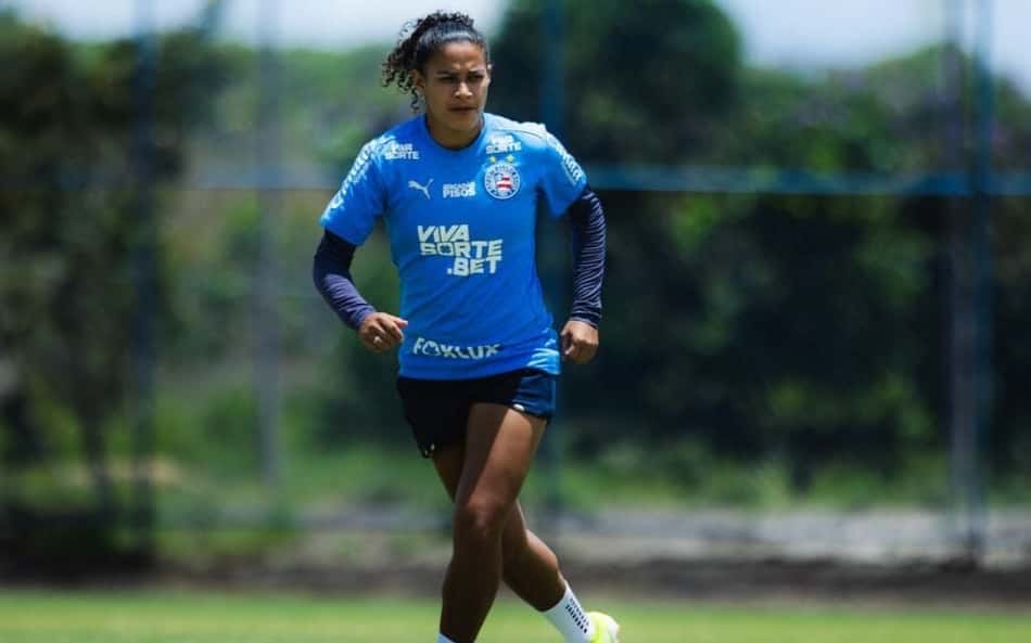 Cassia Moura, atacante do Bahia. (Foto: Bahia/Divulgação)