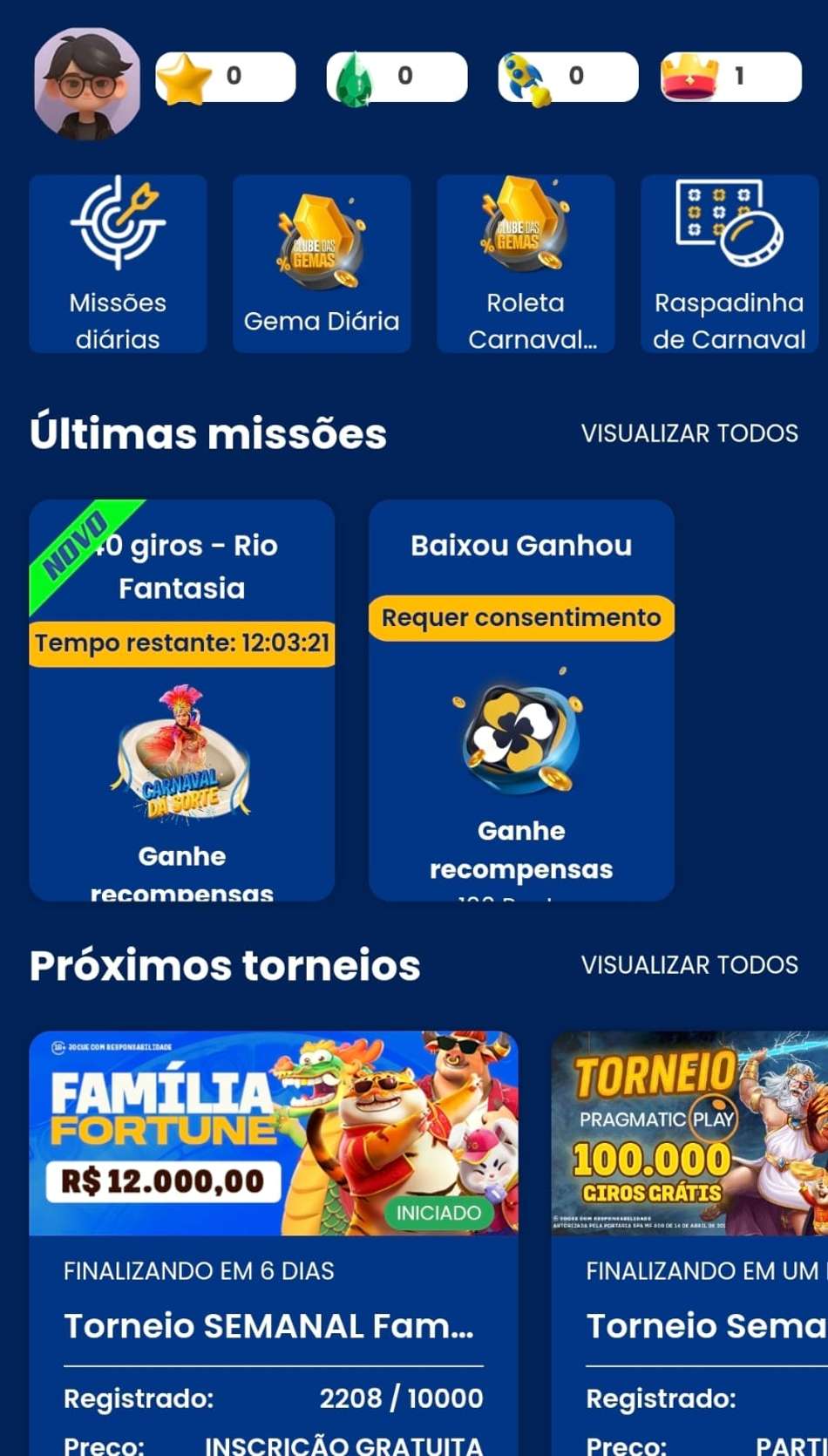 Captura de tela da Bet dá Sorte com o programa Sorte Clube com rodadas grátis e torneios para os usuários.