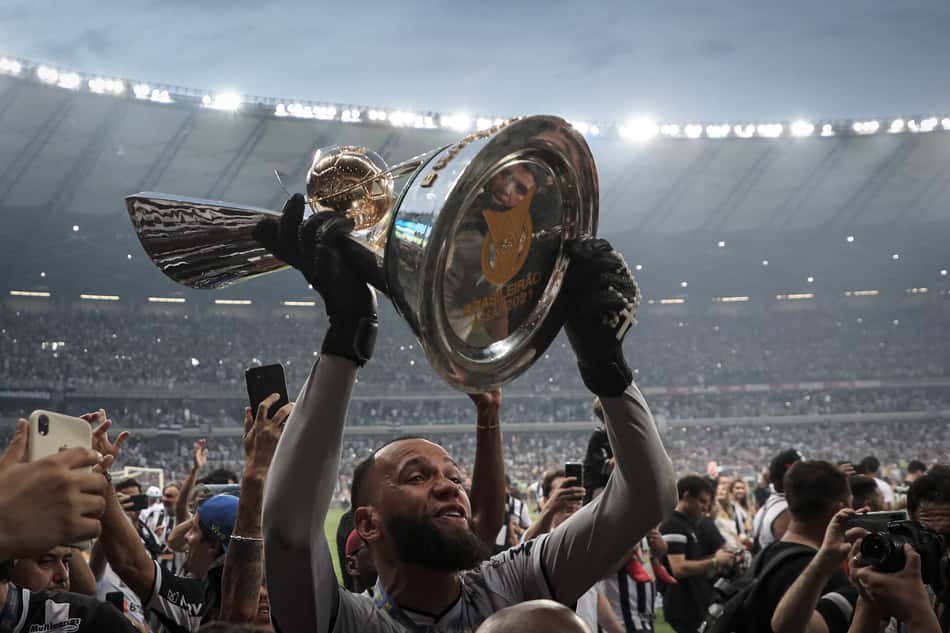Éverson campeão brasileiro 2021 (Foto: Pedro Souza/ Atlético)