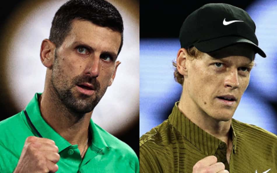 Djokovic (e) e Sinner voltam a se enfrentar no Australian Open (Reprodução)