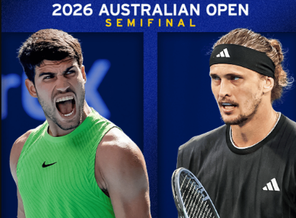 Alcaraz e Zverev vão se enfrentar pela quinta vez em um Slam (Reprodução)