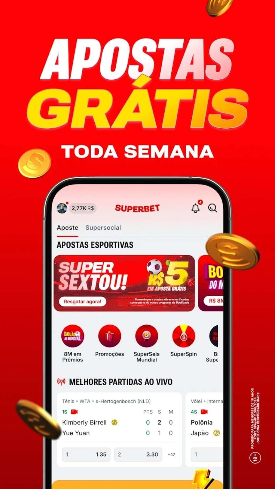 Banner promocional da casa de apostas Superbet