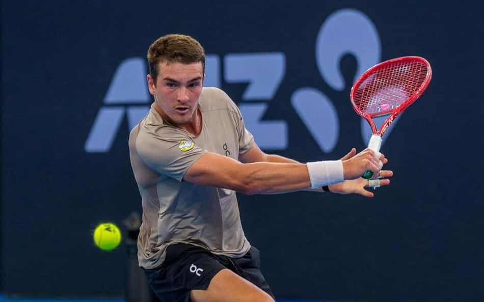 João Fonseca em treino para ATP de Brisbane (Foto: Brisbane International)