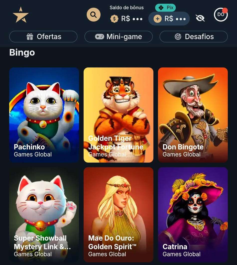 Captura de tela de jogos de bingo online na Estrela bet.