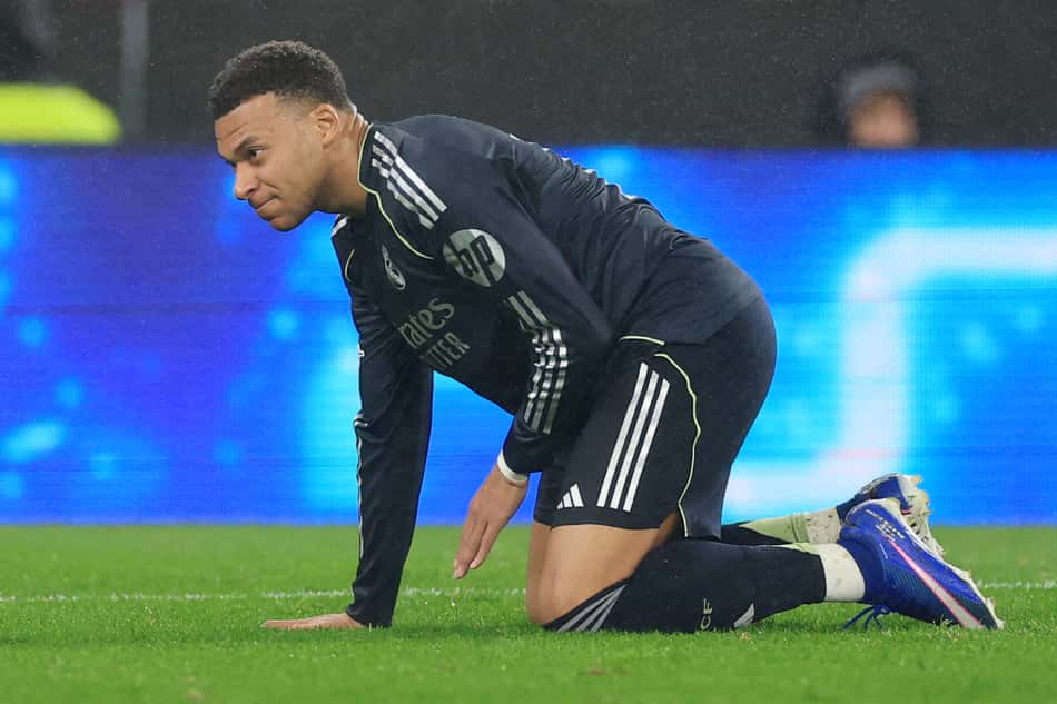 Mbappé na derrota do Real Madrid para o Benfica, na Champions League (Foto: Patricia de Melo Moreria/AFP)