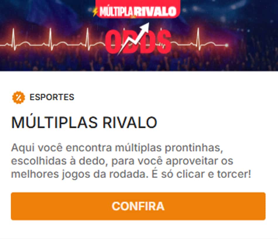 Página de apostas múltiplas Rivalo com odds combinadas
