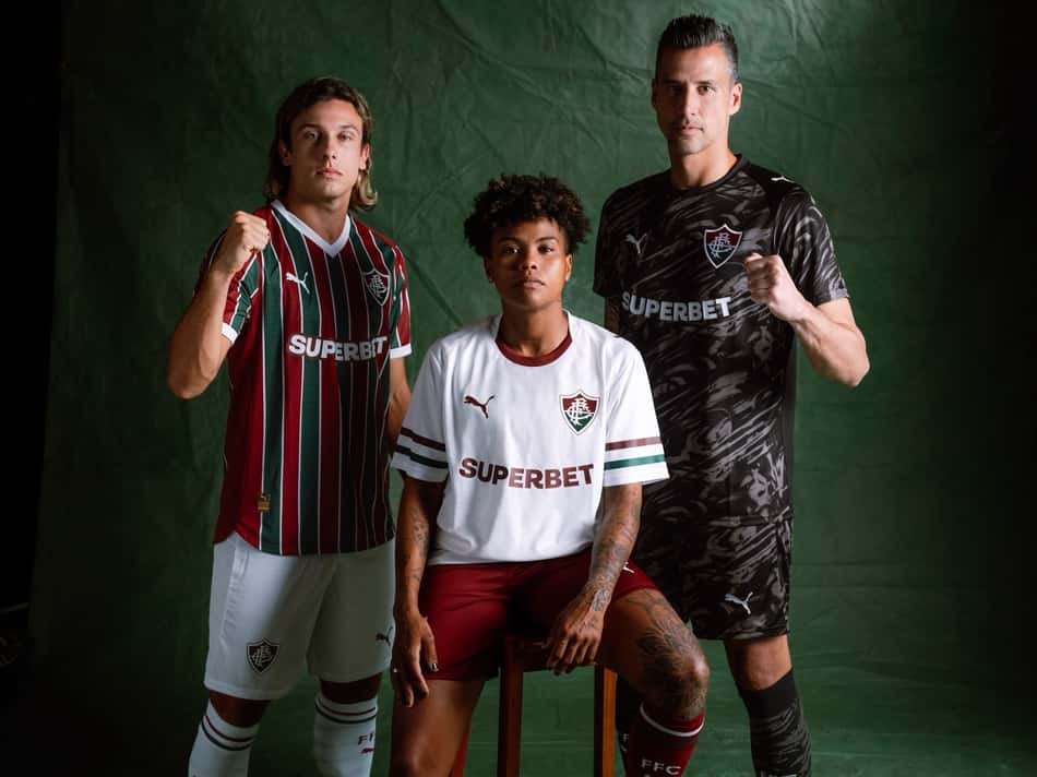 Fluminense apresenta uniformes, agora produzidos pela Puma